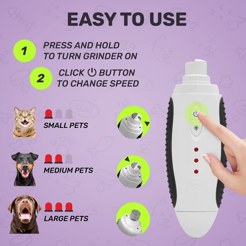 BRINGERPET Dog Nail Grinder (Black)