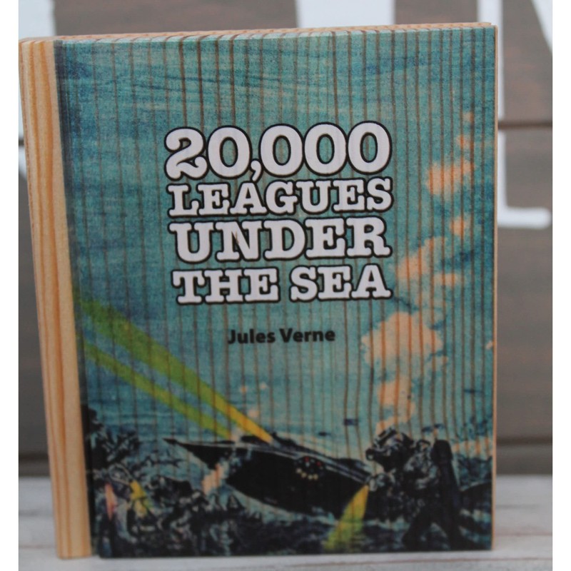 Classic SciFi 6pc Solid Wood Book Coaster Set