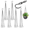 CAASFOOY Black Set of 6 Hanging Baskets Hanging Chain Metal