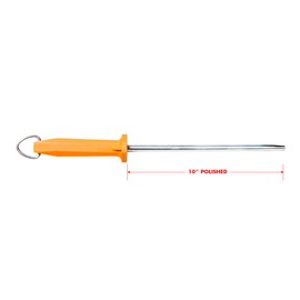 UltraSource Honing Steel, Smooth, 10", Orange Handle Butcher Steel Sharpener