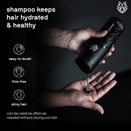 Black Wolf Everyday Men’s Shampoo & Conditioner Set, 12 Fl Oz - Charcoal Powder Cleanses Scalp and Fights Dirty & Greasy Hair - Thick & Rich Lather Daily Shampoo and Conditioner - For All Hair Types