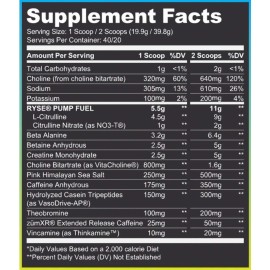 RYSE - GODZILLA Pre-Workout 40 Servings Monsterberry Lime