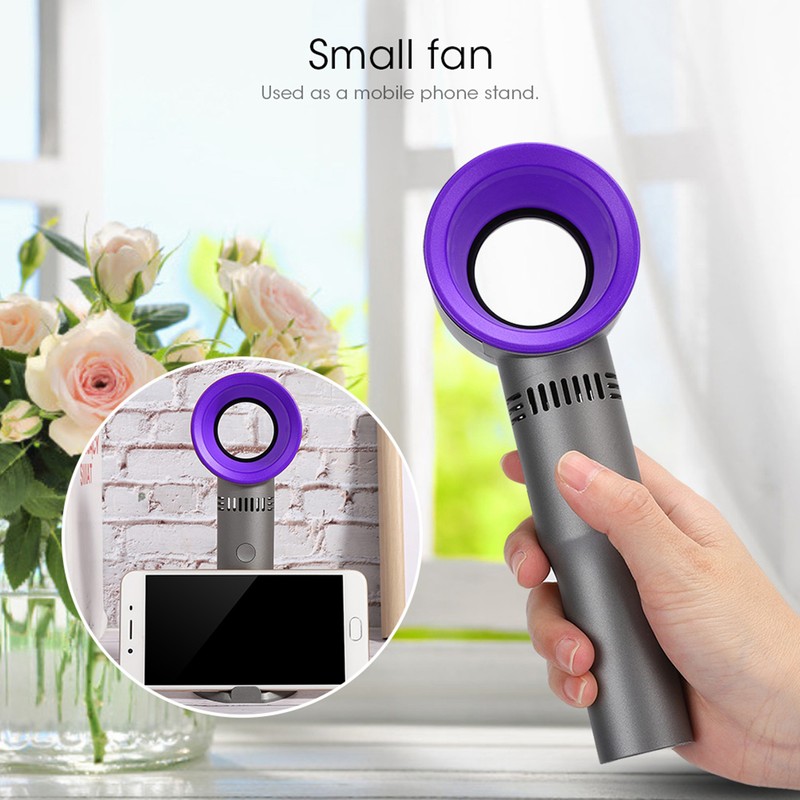 Non Blade Fan Mini Handheld Portable USB Rechargeable Fan Fourth