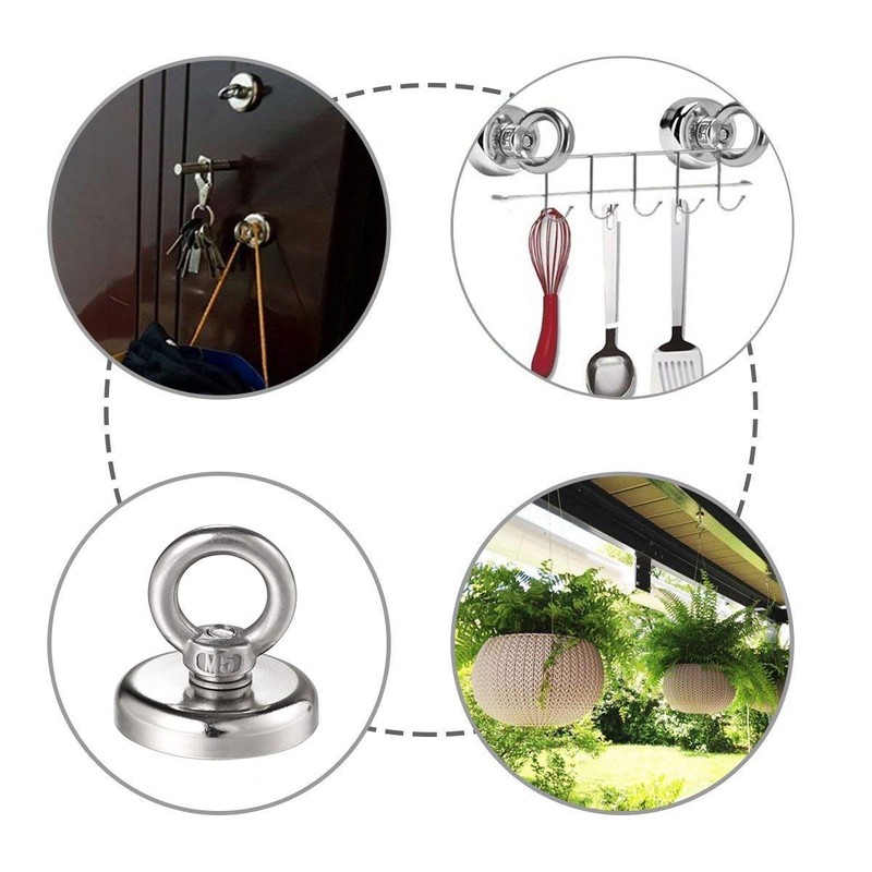 Strong Neodymium Eyelet Magnet Diameter 32 mm Wukong Pull Force