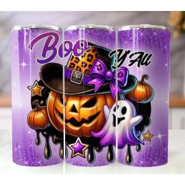 Handmade Boo Yall 20oz Tumbler - Insulated Stainless Steel Mug