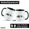 Huuraa Kaffeetasse Berg Silhouette Mountain Geschenk 330ml Schwarz Berg Silhouette
