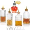 SuproBarware Glass Bitters Bottle 5pcs Set for Vermouth Sprayer Atomizer