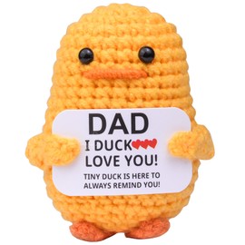 Mwmoeen Pocket Hug Positive Ente, Positive Duck Kreative Strickwolle Ente, Emotionale Unterstützung Enten Geschenke Party-Dekoration Familie Freunde Geschenk Kleines Geschenk für Freundin