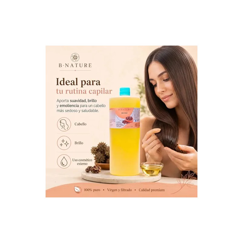 Aceite De Ricino B Nature 1 L 100 Puro Libre