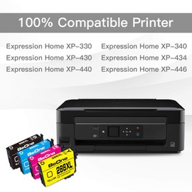 BeOne Remanufactured Ink Cartridge Replacement for Epson 288 XL 288XL T288 T288XL 4-Pack to Use with Expression Home XP-440 XP-340 XP-446 XP-330 XP-430 XP-434 Printer (Black Cyan Magenta Yellow)
