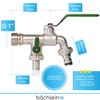 Bächlein Universal Double Outlet Tap with Reduction Adapter for 1"