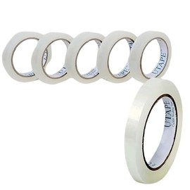 UTAPE Clear Shipping Packing Tape 5 Rolls, Packaging Tape for Moving Boxes & Moving Supplies, Office Use Clear Tape, 3/4 Inch x 75 Yards Long, Heavy Duty Packing Tape Total 375 Yards