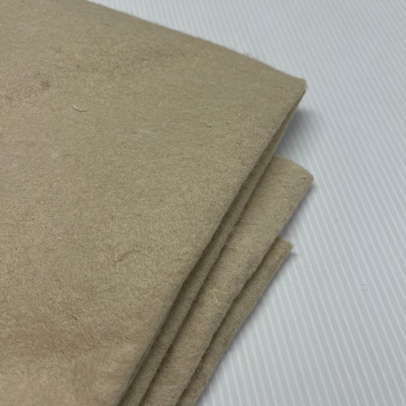Beige Plain Felt Arts and Craft Fabric Material for Sewing
