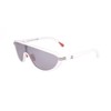 Moncler Sunglasses ML 0239 Vitesse 21C Solid White/Smoke Flash Silver