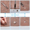 nbeads 180 Sets Rhinestone Rivets, 6 Sizes Silver CZ Clear