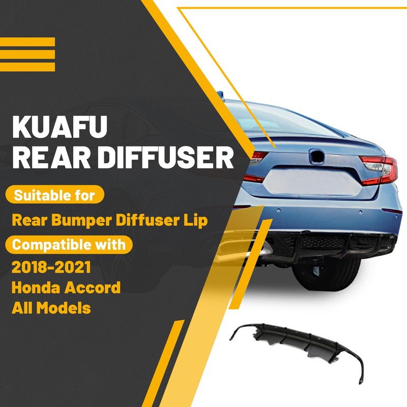 KUAFU Rear Diffuser Compatible with 2018-2021 Honda Accord All Models