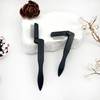 Portable Folding Eyelash Comb Set of 2 – Black, Compact