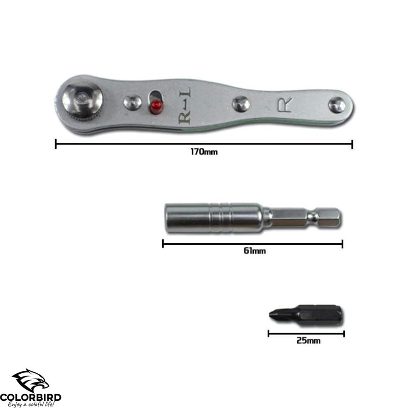 COLORBIRD Ratchet Screwdriver Plate Ratchet Mini Screwdriver Ratchet Set Screwdriver