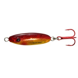 Northland Tackle Buck-Shot Ice Fishing Rattle Spoon, Super-Glo Goldfish, 1/4 Oz, 1/Cd