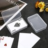 Qianyu 4 Pcs Blank Playing Card Case Small Plastic Clear