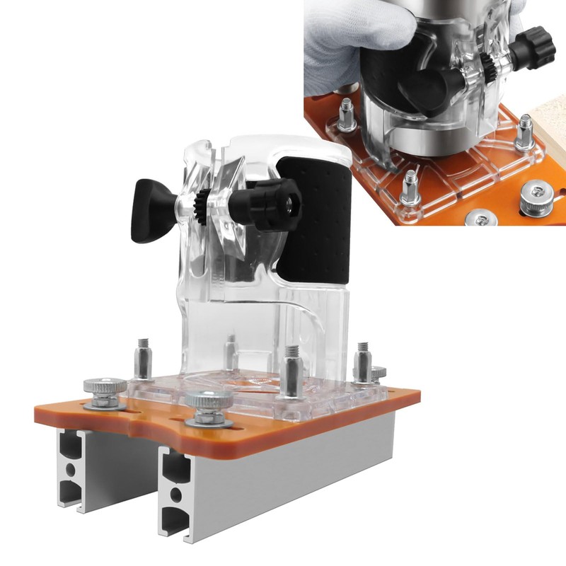 Espusta Furniture Wood Trimmer Router Base, Router Slotting Bracket, 2
