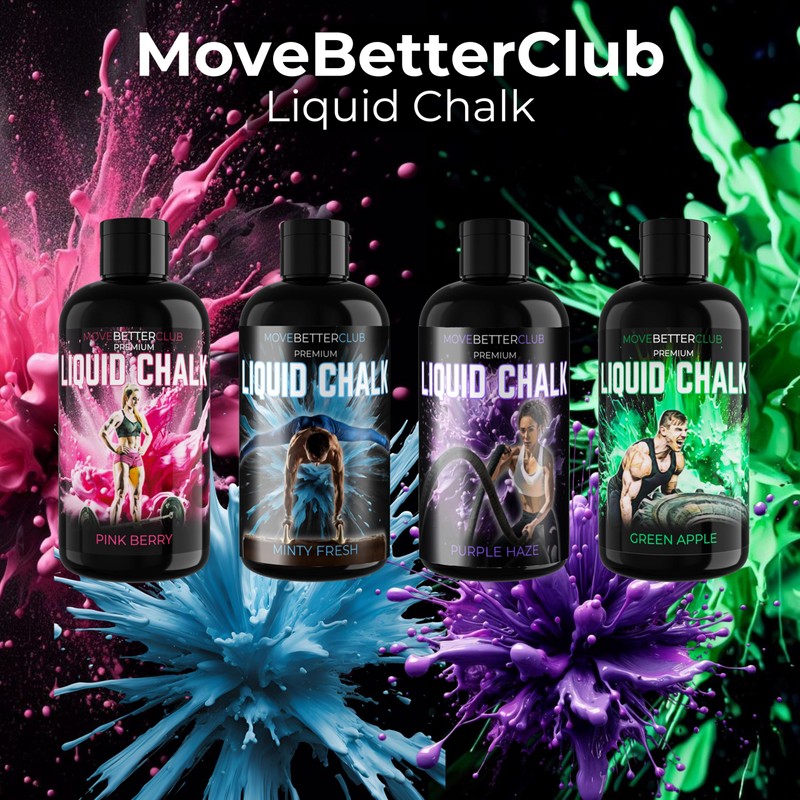 MoveBetterClub Liquid Chalk 250ml Coloured & Scented - Blue Mint