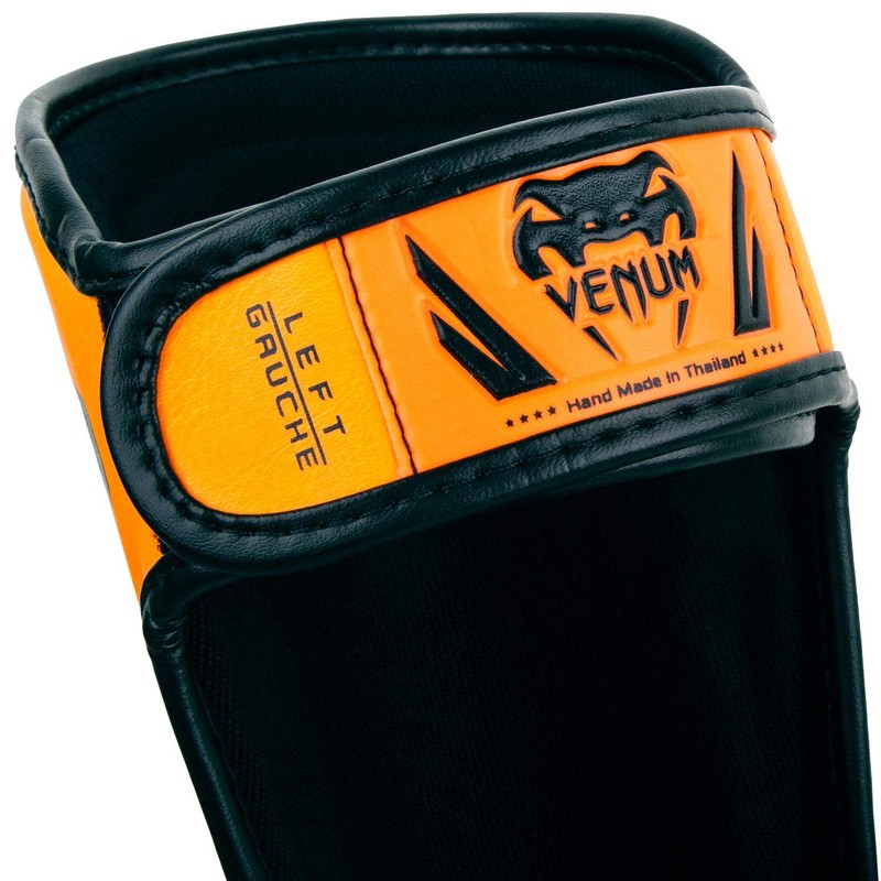 Venum Kids Elite Shin Guards Neon Orange Small (3-5 Years)