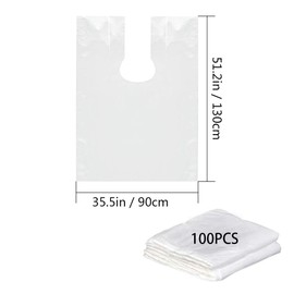 Pack of 100 Hairdressing Capes, 90 x 130 cm, Disposable Hairdressing Aprons, Shampoo Cape, Transparent, Waterproof