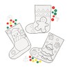 Color Your Own Christmas Stocking with Buttons Craft Kit, Makes