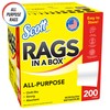 Scott® Rags In A Box™ (75260), White, 200 Shop Towels/Box,