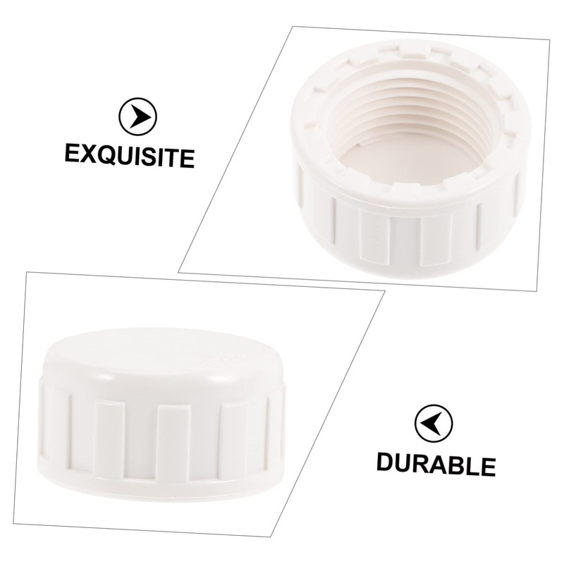 Gatuida 10pcs Sprinkler Cap End Caps Round Tubing Connectors PVC