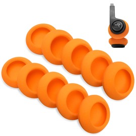Voarmaks 5 Pairs Foam Ear Pads Cushion Compatible with JLAB Rewind 2, Rewind Wireless Retro Headphones etc, 4-5mm Thickness High Density Foam Cushion Earpads-Orange