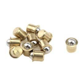 Semetall Closet Door Ball Catch Latch Ball Bearing Door Catch Adjustable Spring Ball Latches Brass Drive-in Ball Catch Closet for Pantry Door Latch (10 Pack,10mmx10mm/0.4"x0.4")