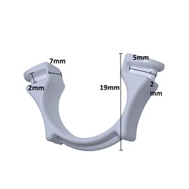 Raum² 200 Universal Curtain Stoppers for Curtain Rails, Curtain Clamp, Stopper, for Square and Round Cut-Out, 10 mm, Curtain Strip, Lock (Pack of 200)