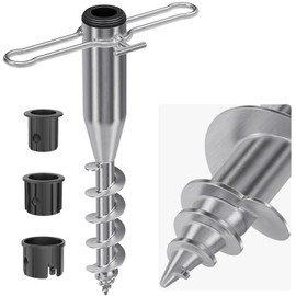 Lifeswell Beach Umbrella Sand Anchor, Heavy Duty Screw Anchor for Sand & Grass, Portable In-Ground Windproof Base with 3 Sleeve Design, Fully Welded Holder Fits 1" to 2" Outdoor Umbrella Poles