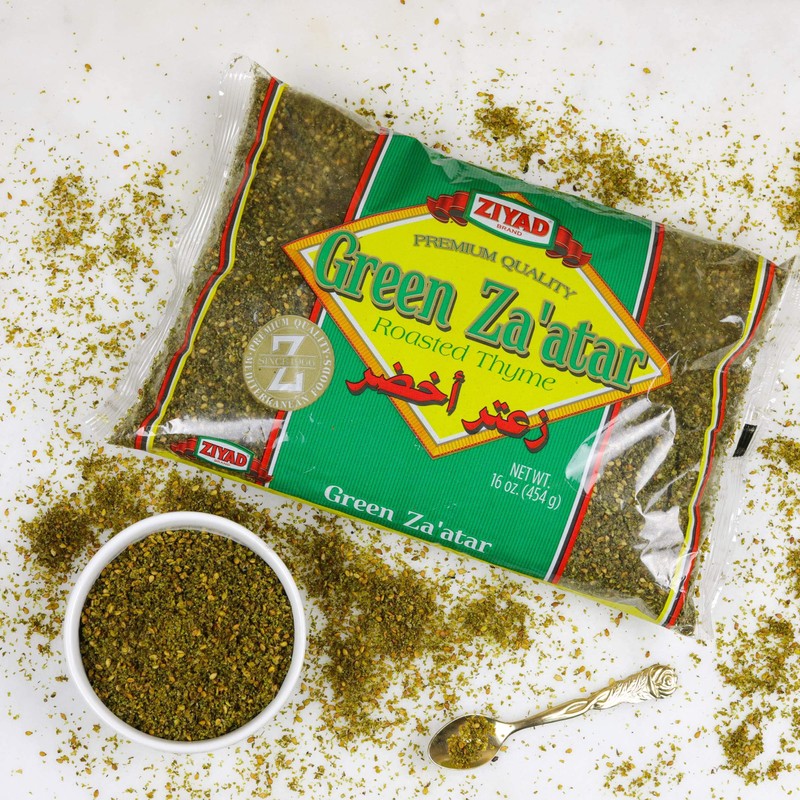 Ziyad Premium Green Za'atar Spice Blend,100% All-Natural Flavorful Spices, No