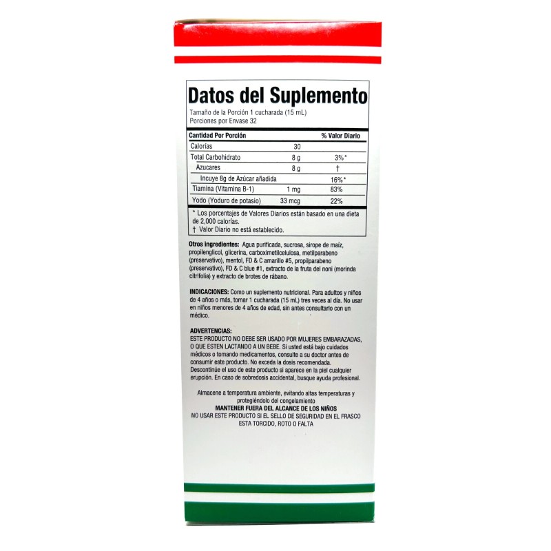 Rabano Yodado con NONI + Vitaminas 480ml / Rabano Yodado