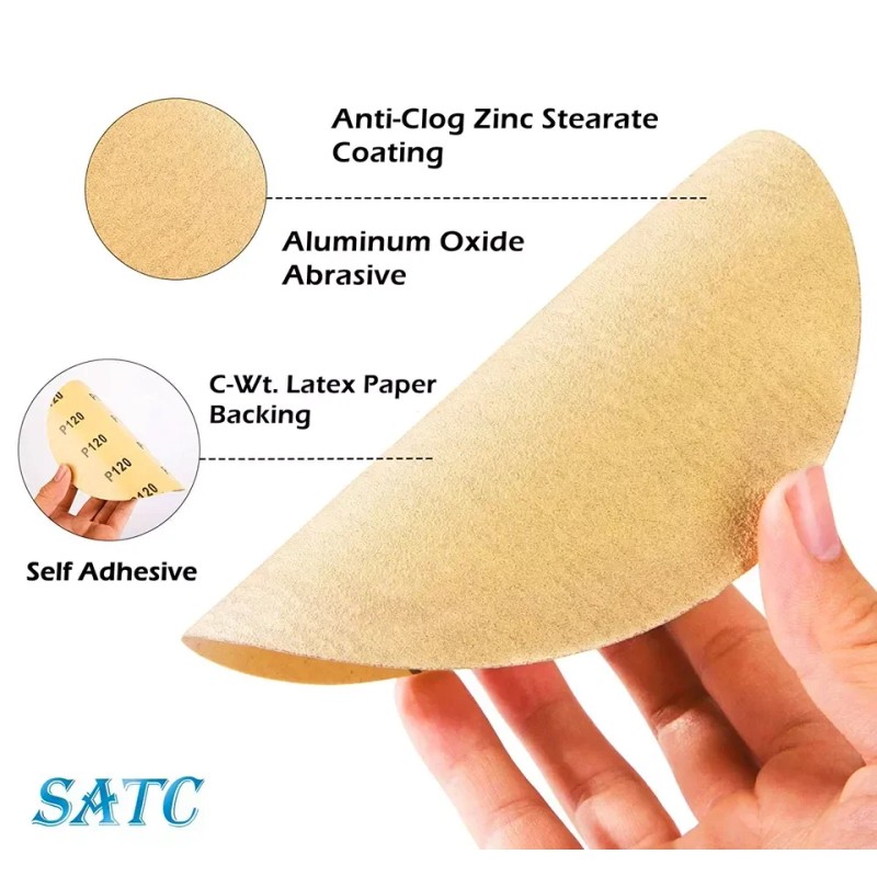 100pcs 6 Inch 180 Grit PSA Adhesive Sanding Disc Sandpaper
