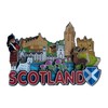 LILAJ Scotland Fridge Magnet Set Scottish Souvenirs Featuring Edinburgh Castle,