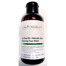 Vineen- Skin Nutrition Botanicals - Gel limpiador facial equilibrante con aceite de rbol de t y cido saliclico, 4 oz (118 ml), 4 onzas                