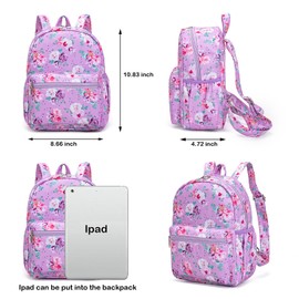 YiXiamo Cute mini tiny small lightweight water repellent pack bag backpack for grils children and adult (purple flower)