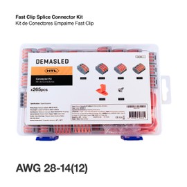 DEMASLED 265 Pcs Compact Electric Wire Connectors with 2, 3, 4, and 5 Lever Terminals, Quick Connect Splice Connector Kit, Lever-Nut Terminals for Electrical Splicing and Wire Connections