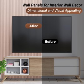 Wall Panels for Interior Wall Decor 16 Pack 48"x 6", WPC White Ash Accent 3D Wall Panels DecorativeCovering Wainscoting Panels, Slat Wall Paneling for Bedroom, TV Wall Decor for Living Room