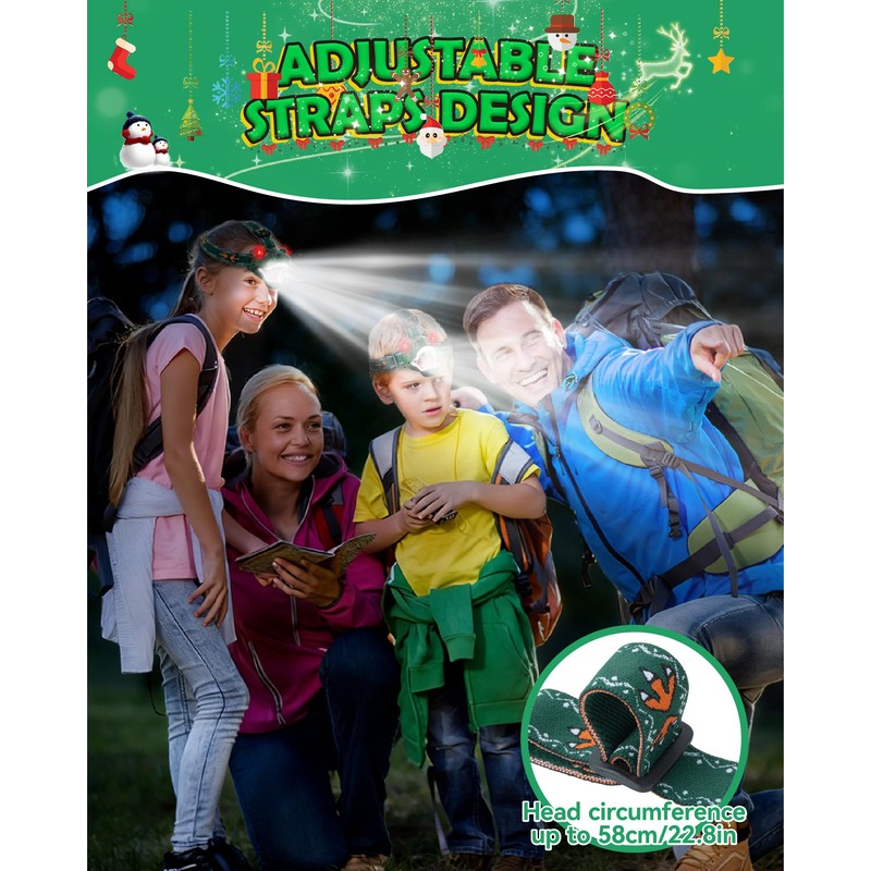 Niovexium LED Dinosaur Headlamp for Kids, Children's Toy Flashlight T-Rex