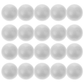 Happyyami 25Pcs Balls White Craft Balls Modeling Round Balls for Wedding Christmas Decoration 7cm