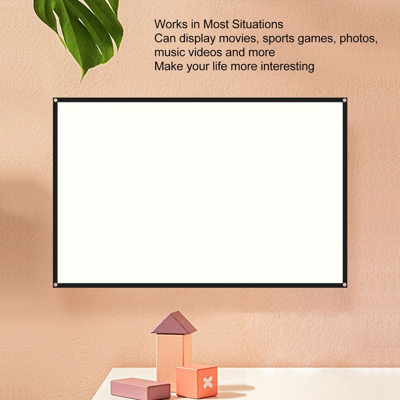 84inch Projector Screen 16:9 HD Projection Screen with Hook for