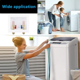 Lidertik Washing Machine Outlet Box Push to Connect with Copper Hammer Arrestors, Inlet 1/2 inch Push to Connect x Outlet 3/4 inch NH Thread LI-XYJH-650(1 PCS)