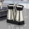 Lonffery Salt and Pepper Shakers Set, Stainless Steel Salt Containers