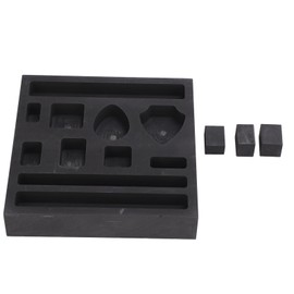 Graphite Ingot Mold for Metal Casting 11 Holes Easy Demoulding High Temperature Resistant with Movable Baffle
