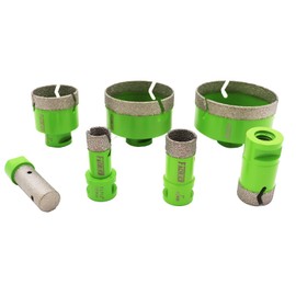 FACHLICH Diamond Core Drill Bits Set - Tile Hole Saw Kit 20/25/32/50/75/90mm with 20mm Diamond Finger Bit for Porcelain Ceramic Tile Granite Marble